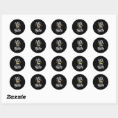 Sticker Rond Feu de camp marshmallow grillé (Feuille)