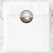 Sticker Rond Feu de devis motivationnel à la fin du tunnel (Sac)