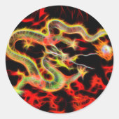 Sticker Rond Feu de dragon sur Lucky Energy (Devant)