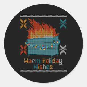 Sticker Rond Feu de Dumpster Warm