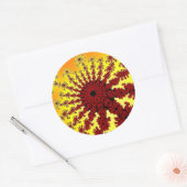 Sticker Rond Feu de feu de cerise (Enveloppe)