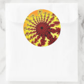 Sticker Rond Feu de feu de cerise (Sac)