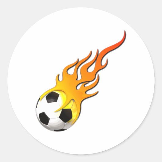 Sticker Rond Feu de foot (Devant)