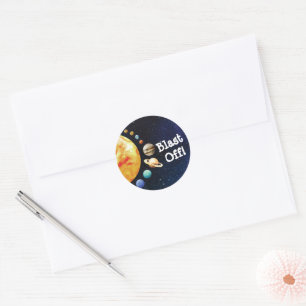 Sticker Rond Feu de l'espace extra-atmosphérique Phoques d'enve
