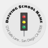 Sticker Rond Feu de trafic | Enveloppes de l'école de conduite (Devant)