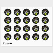 Sticker Rond feu de vol de bogue (Feuille)