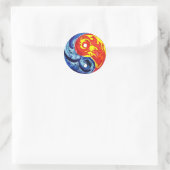Sticker Rond Feu et glace Yin-Yang (Sac)
