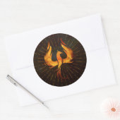 Sticker Rond Feu Phoenix Bird (Enveloppe)