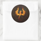 Sticker Rond Feu Phoenix Bird (Sac)