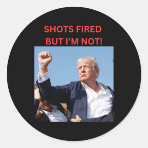 Sticker Rond Feu ! Président Trump