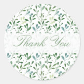 Sticker Rond Feuillage botanique Eucalyptus (Devant)