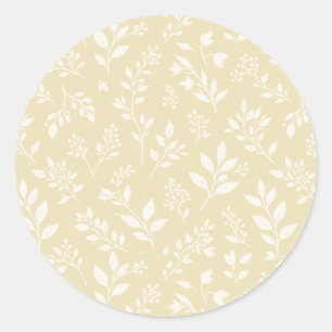 Sticker Rond Feuillage d'automne neutre - Blé doré