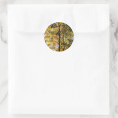 Sticker Rond Feuillage de automne jaune et vert (Sac)