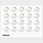 Sticker Rond Feuillage de verdure élégant pour mariage (Feuille)