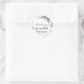 Sticker Rond Feuillage de verdure élégant pour mariage (Sac)