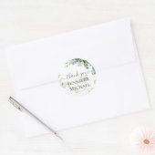 Sticker Rond Feuillage de verdure élégant pour mariage (Enveloppe)