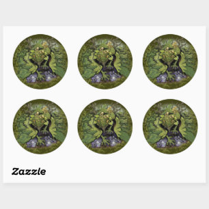 Sticker Rond Feuillage forestier Dragon~stickers