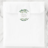 Sticker Rond Feuillage rustique Eucalyptus Blue Gum Merci (Sac)