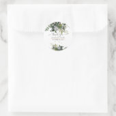 Sticker Rond Feuillage rustique Eucalyptus Blue Merci (Sac)