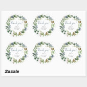 Sticker Rond Feuillage vert feuille bleu roux rustique (Feuille)