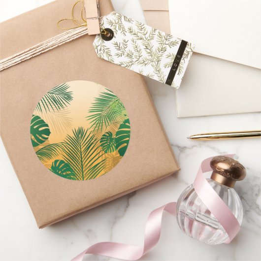 STICKER ROND FEUILLE 4 (Cadeaux)