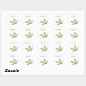 Sticker Rond Feuille aquarelle (Feuille)