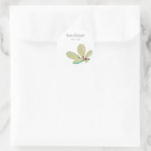Sticker Rond Feuille aquarelle (Sac)