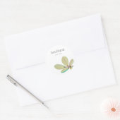 Sticker Rond Feuille aquarelle (Enveloppe)