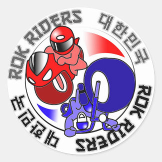 Sticker Rond Feuille autocollante ROK Riders
