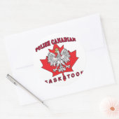 Sticker Rond Feuille canadienne de Saskatoon (Enveloppe)