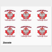 Sticker Rond Feuille canadienne de Saskatoon (Feuille)