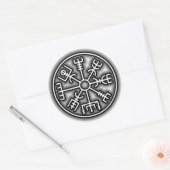 Sticker Rond Feuille d'autocollant à l'écho Vegvisir (Enveloppe)