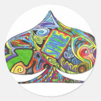 Sticker Rond feuille d'autocollant abstrait