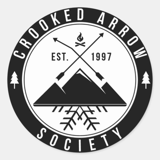 Sticker Rond Feuille d'autocollant noir (Devant)