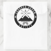 Sticker Rond Feuille d'autocollant noir (Sac)