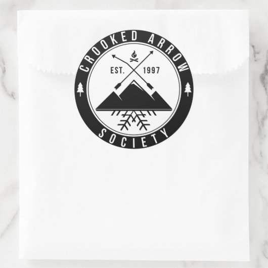 Sticker Rond Feuille d'autocollant noir (Sac)