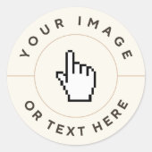 Sticker Rond Feuille d'autocollant - Personnalisé (ajouter imag (Devant)