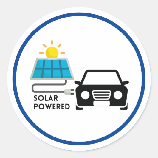Sticker Rond Feuille d'autocollant solaire (Devant)