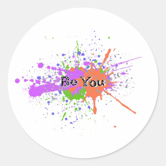 Sticker Rond Feuille d'autocollants (Devant)