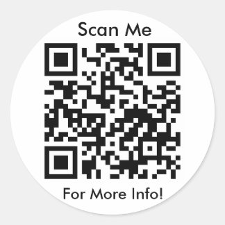 Sticker Rond Feuille d'autocollants de code QR