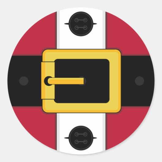 Sticker Rond Feuille d'autocollants de Noël père Noël Suit (Devant)