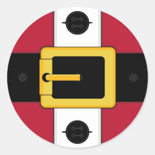 Sticker Rond Feuille d'autocollants de Noël père Noël Suit