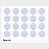 Sticker Rond Feuille d'autocollants de nuage pastel mignon et d (Feuille)