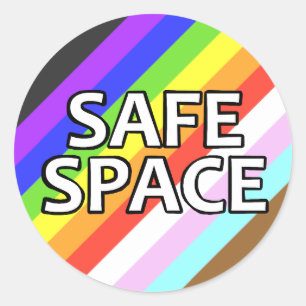 Sticker Rond Feuille d'autocollants Espace sécurisé