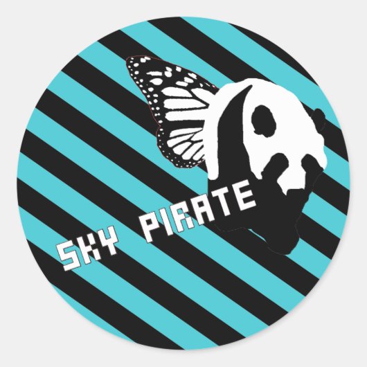 Sticker Rond Feuille d'autocollants "Express Panda" (Devant)