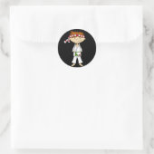 Sticker Rond Feuille d'autocollants Karate Boy (Sac)