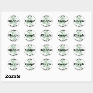 Sticker Rond Feuille d'autocollants Kinapic 80e