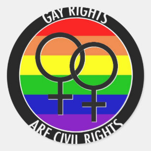 Sticker Rond Feuille d'autocollants - Les droits des gays sont