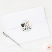 Sticker Rond Feuille d'autocollants Nerd d'art (Enveloppe)