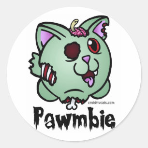 Sticker Rond Feuille d'autocollants Pawmbie